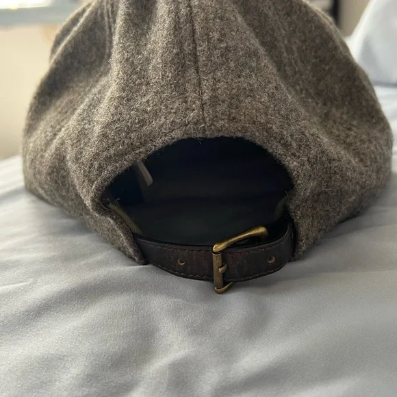 Ralph Lauren Double RL Brown Wool Hat with Gold Wings - Picture 3 of 5